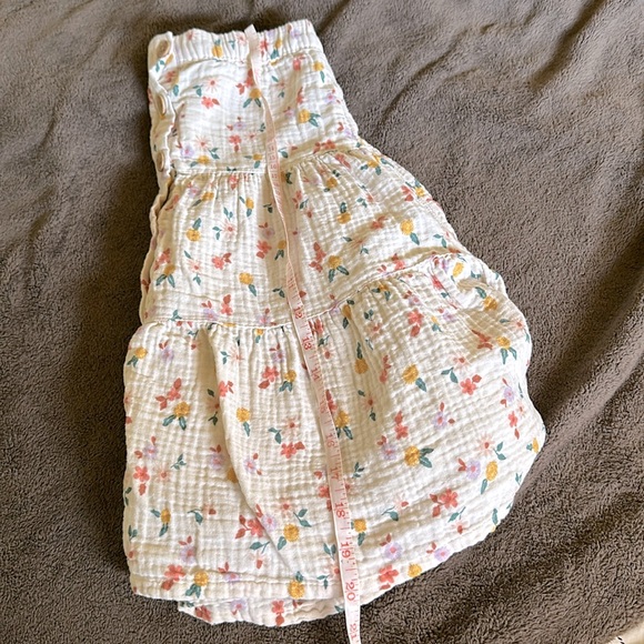 Cat & Jack Cotton Floral Midi Skirt size 7/8 kids fully lined Like New Condition - Picture 6 of 7